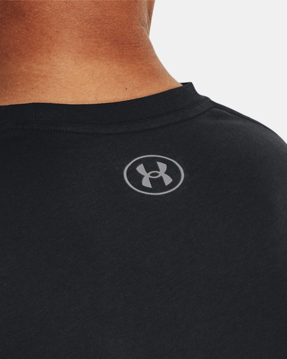 T-shirt voor heren UA Boxed Sportstyle met korte mouwen, Black, pdpMainDesktop image number 3